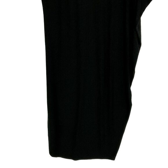 Athleta Draped Crew Dress in black, size medium, 93% Modal, 7% Spandex - Picture 11 of 15
